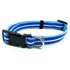 Nobleza nylonový obojok s reflexným prešitím 1,5 x 25 - 40 cm modrý